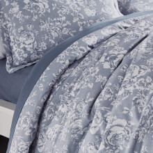 SLEEP ZONE Duvet Cover Set Tryckta Mönster Elegant Pion 120gsm 1 Kuddöverdrag Ultra Mjuk Dragkedja