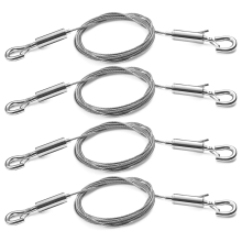 Adjustable Picture Hanging Wire 4PCS Mirror Frame Kit - Heavy Duty Stainless Steel Rope 3 Meter x 1.5MM