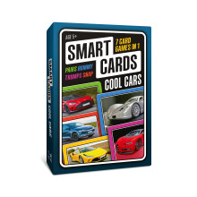 SMART CARDS Cars Card Games - Matching Pairs Snap Trumps Rummy Happy Families (8 Games To Play) | Age 5+ 1-8 Players | Fun Family Travel Card Gam