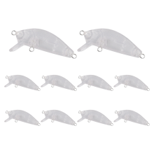 10 stuks visloklichaam 5 cm 2,7 G ongeverfde crankbait vib wobblers hard bait blank lokmiddelen