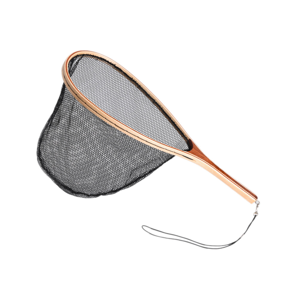 Vliegvissersnet Houten Handvat Nylon Forelnet Visvangst Vrijgaveschepgereedschap-image