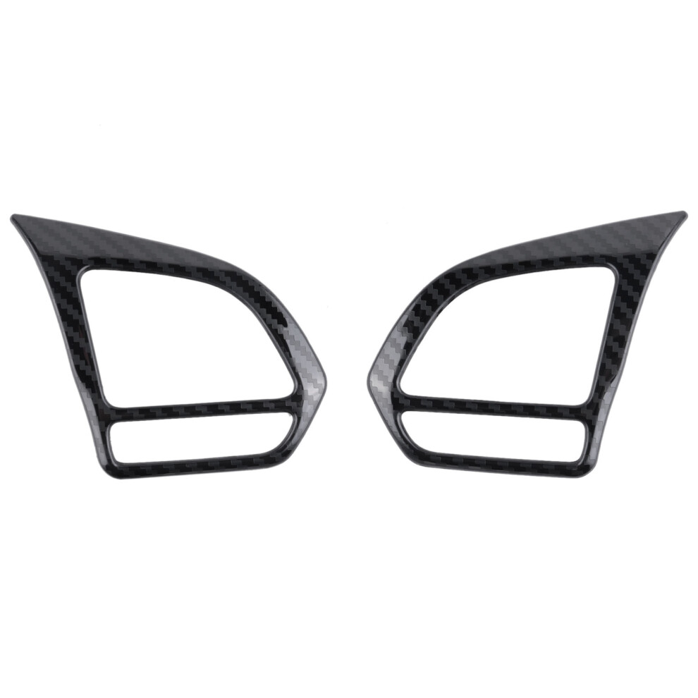 2Pcs Car Metal Carbon Fiber Steering Wheel Cover Trim Decoration Frame For Mg Zs Ev Mg6 Mg5 Ezs 2018-2021 Accessories 4851672781027