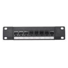 8 portový priamy CAT6 prepojovací panel RJ45 konektor sieťového kábla ethernetový distribučný rám