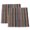 Conjunto de 2 capas de almofadas decorativas boêmias, boho mexicanas, retrô, listradas, multicoloridas, para sofá, 18x18 polegadas 3