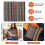 Conjunto de 2 capas de almofadas decorativas boêmias, boho mexicanas, retrô, listradas, multicoloridas, para sofá, 18x18 polegadas 6
