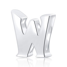SOUKISS Alfabet Charms Autentiske 925 Sterling S?lv bogstav Initial A-Z Alfabet Perler til Julem?dre Gaver (W)
