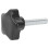 Tornillos M8 x 40 mm Tornillo de ala de estrella Perilla de abrazadera Mango negro 8