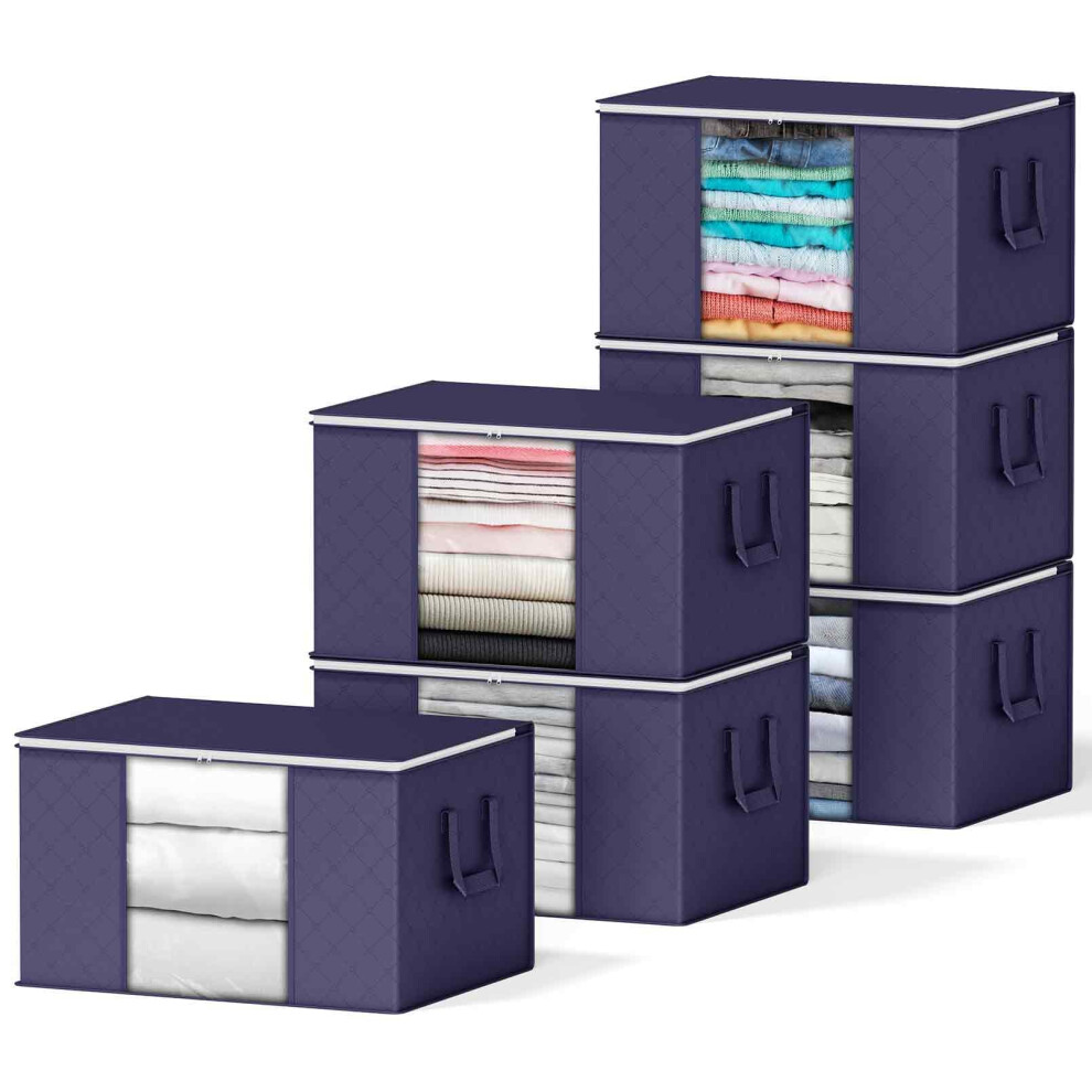 Spaceaid Confezione Da 6 Sacchi Per Riporre I Vestiti Da 90 Litri, Contenitori Per Riporre Gli Armadi Resistenti, Sacchi Per Traslochi Extra Larg-image