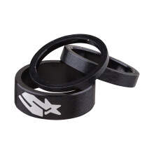 Kit Spank Spacer (preto (3/6/12/12mm) Headsets de bicicleta e acess   rios Bicicleta Spacer Bicycer Headset Spacer para espa   adores de bicicleta de