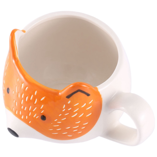 Ceramic Coffee Cup Cartoon Fox Shaped Animal Pattern Home Kitchen Office Juice Milk 1