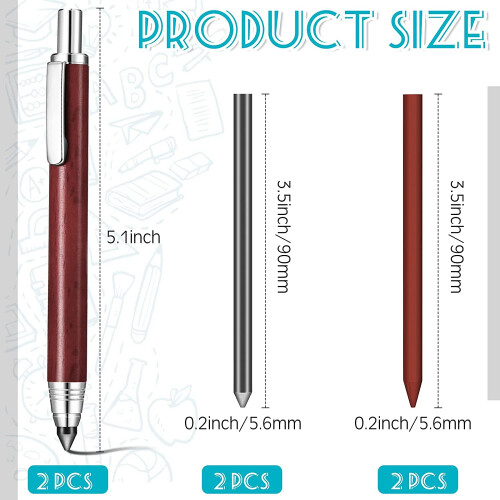 Μηχανική θήκη μολυβιών 5,6 mm 2 Automatic Graphite Carpenter 4 Refill with Sharpener 2