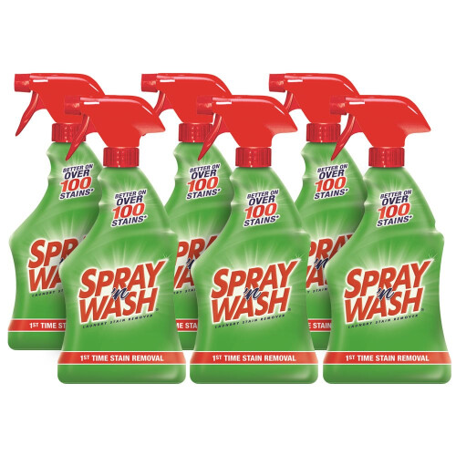 Spray N'Wash Προϊόν Αφαίρεσης Λεκέδων, Διαφανές, 1.37 Λίβρες (Συσκευασία των 6), 132 Fl Oz