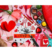 Springbok Be My Valentine puzzel van 500 stukjes voor volwassenen - met kleurrijke Valentijnsfavorieten