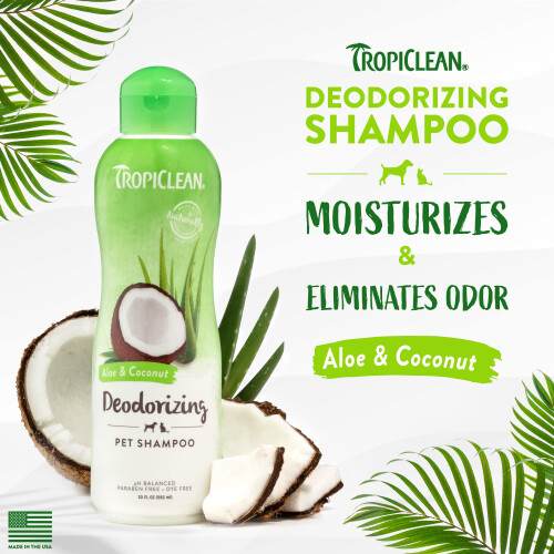 TropiClean Σαμπουάν Αποσμητικό Σκύλων Aloe & Coconut για Δυσάρεστες Οσμές 1