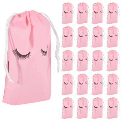 Τσάντες βλεφαρίδων 100 τμχ για πελάτες Goodie eyelash Extensions Makeup Pink