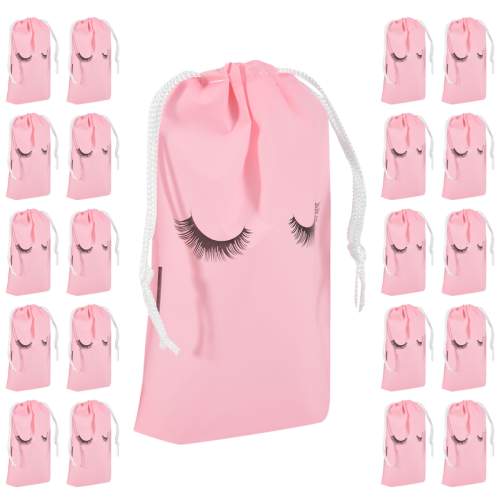 Τσάντες βλεφαρίδων 100 τμχ για πελάτες Goodie eyelash Extensions Makeup Pink 2