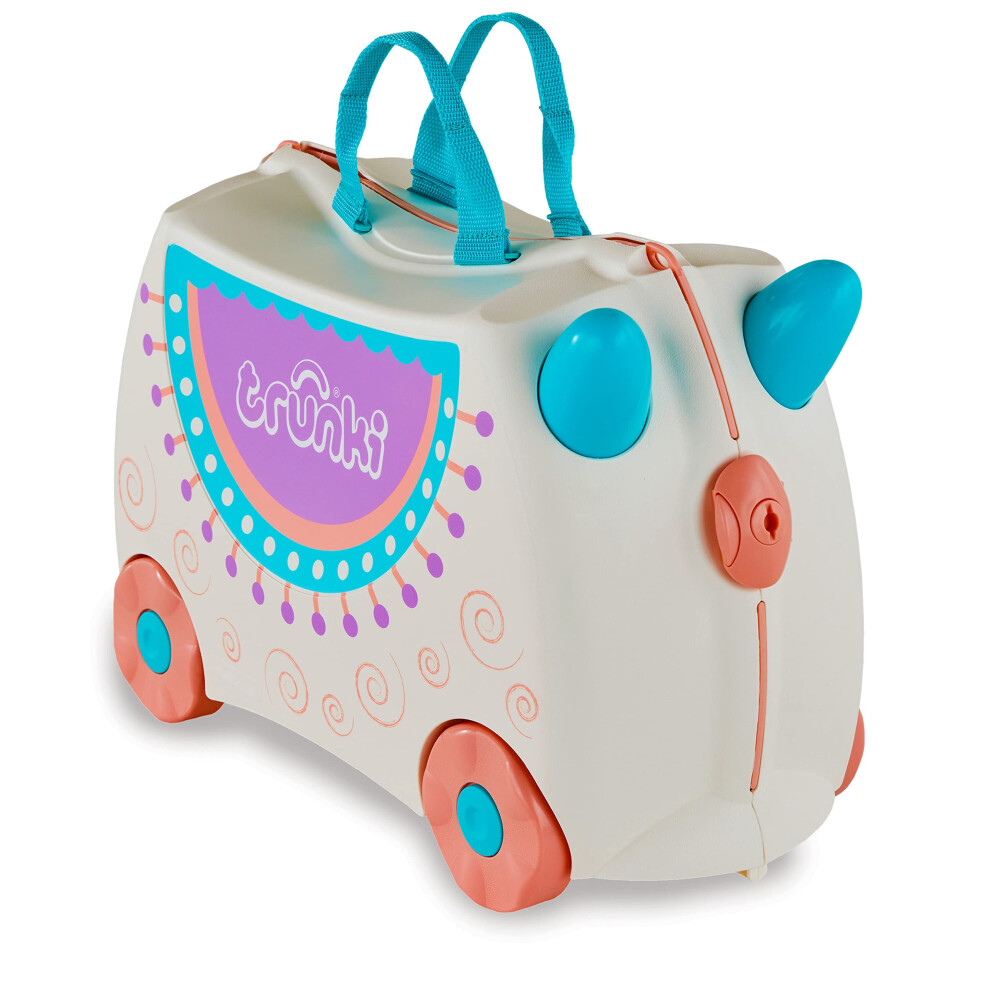 Trunki Hand Luggage and Children's Suitcase for Sitting On | Children's Risen Gift for Girls and Boys | Trolley  Pink