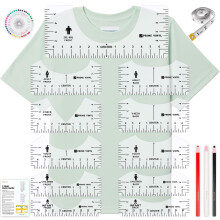 T-shirt liniaal gids voor vinyl uitlijning voor 17pcs T-shirt liniaal voor Cricut hittepers HTV vinyl centrum ontwerpen T-shirt linialen voor ambacht