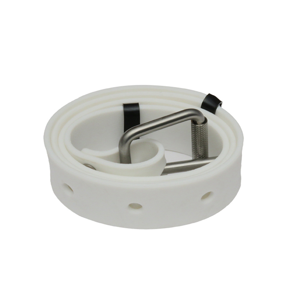 85Cm-1. Silicone Diving Weight Belt Waist Bag Quick Release Buckle For Scuba Freediving Fishing- White 4851672790555