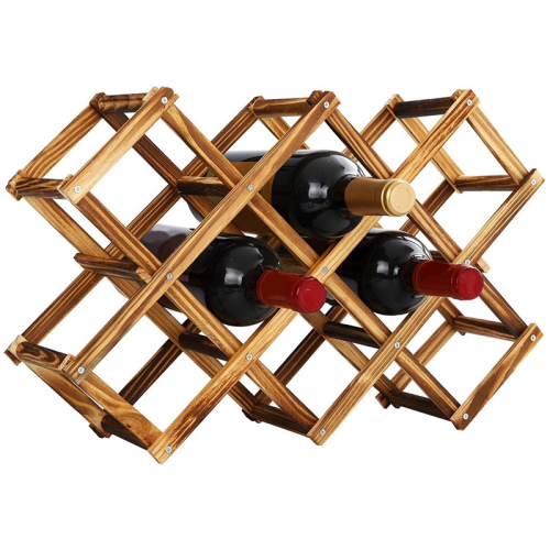 Casier À Vin Pliable Présentoir À Vin De Comptoir Titulaire D'Alcool