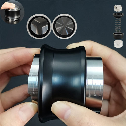 Tamper 51Mm, Διπλό 2 σε 1 Επίπεδο Διανομέα Ρυθμιζόμενα Επίπεδα Ελατήρια Tamper with Scale Coffee Tool 2