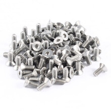 100 tornillos de cabeza avellanada hexagonal de acero inoxidable 304HC M2 x 5 mm