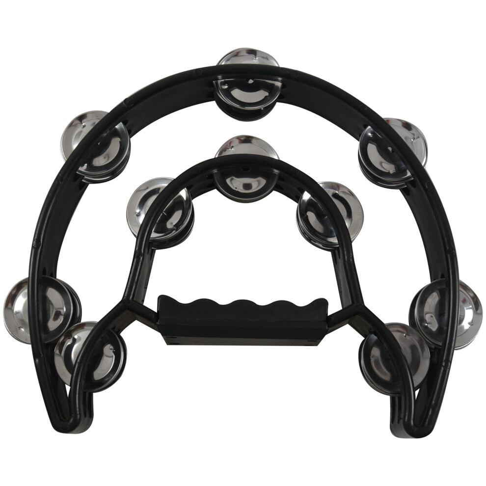 Compact Double Half Moon Music Tambourine Percussion Tamborine Drum 4851672795123