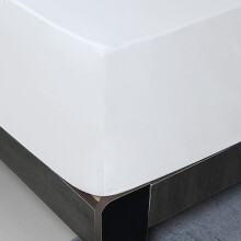 Alleen Twin XL-maat hoeslaken Wit 100% Egyptisch katoen, draaddichtheid 600, 40 cm diepe zak, premium katoenen matraslaken (alleen 1 onderlaken)