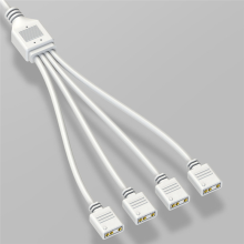 5V 3-pins verlengkabel voor computermoederbord 1 punt 2 hub-aansluiting ARGB-splitter, zwart