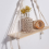 Ράφι τοίχου Macrame - Boho Wood Shelves with Beads, Farmhouse Floating Rustic Plant 7