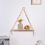 Ράφι τοίχου Macrame - Boho Wood Shelves with Beads, Farmhouse Floating Rustic Plant 4
