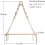 Ράφι τοίχου Macrame - Boho Wood Shelves with Beads, Farmhouse Floating Rustic Plant 8