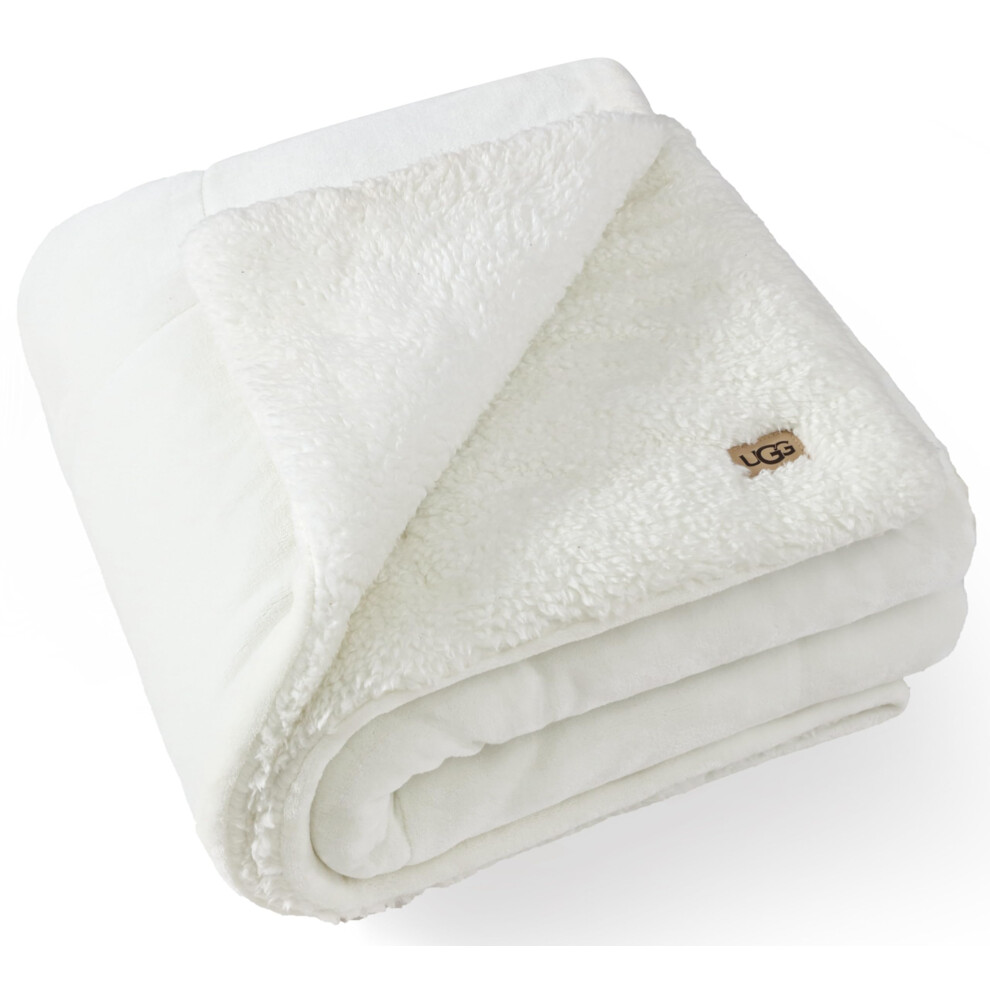 UGG 35989 Nita Warm Soft Reversible Cute Throw Blanket Fleece Thick Aesthetic Preppy Fluffy Cozy Minky Couture Down Alternative Fill Machine Washable