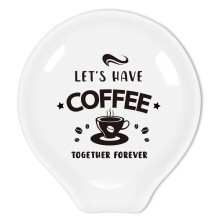 Uhealik Funny Coffee Quote Ceramic Coffee Spoon Holder-Coffee Spoon Rest -Coffee Station Decor Coffee Bar Accessories-Coffee Lovers Gift for Wome