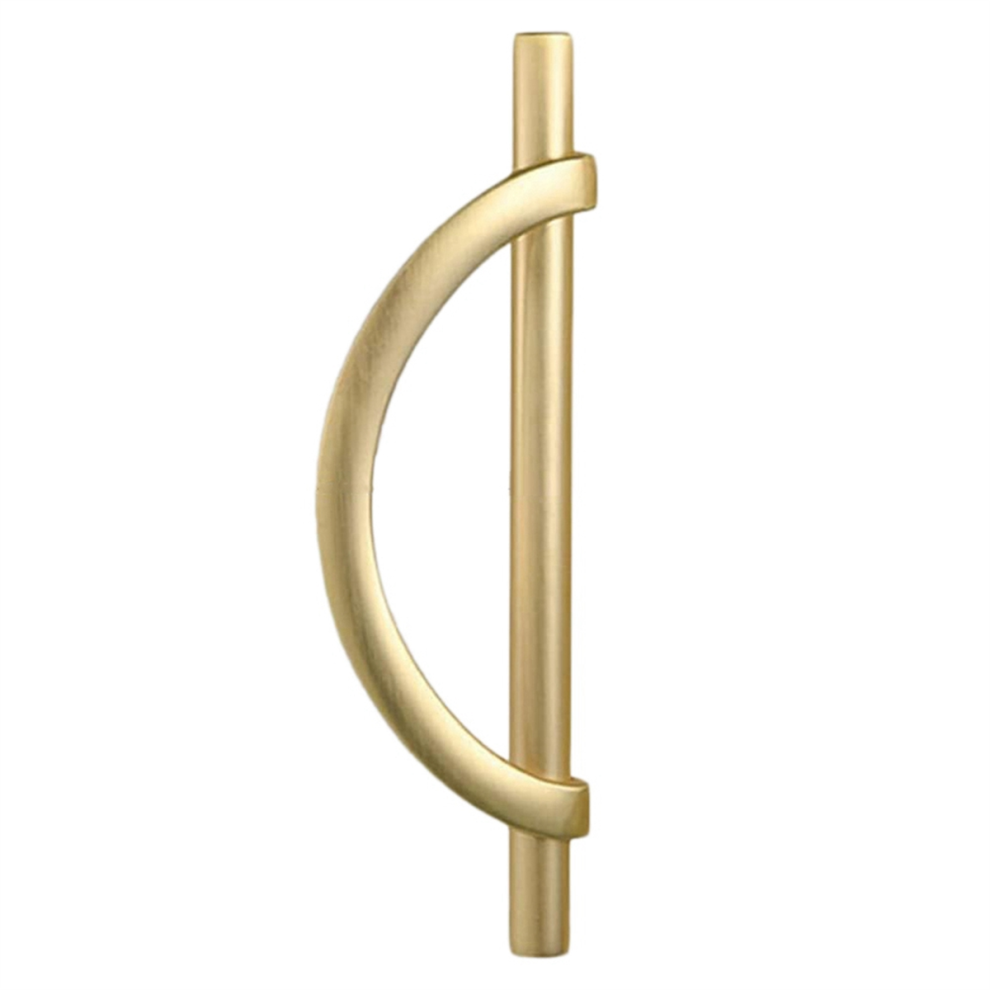 2Pcs Gold Cabinet Pulls Drawer Half Moon Shape Dresser Handles Kitchen Cupboard A 4851672792962