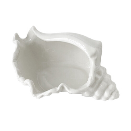 Κηροπήγιο τσαγιού Conch Shell, κοσμηματοπωλείο, κεραμικός λευκός δίσκος με θέμα Ocean Beach