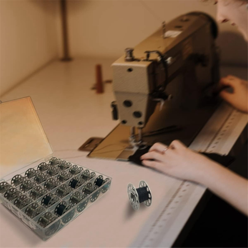 36 Pcs Metal Bobbins for Sewing Machine with Storage Box 2