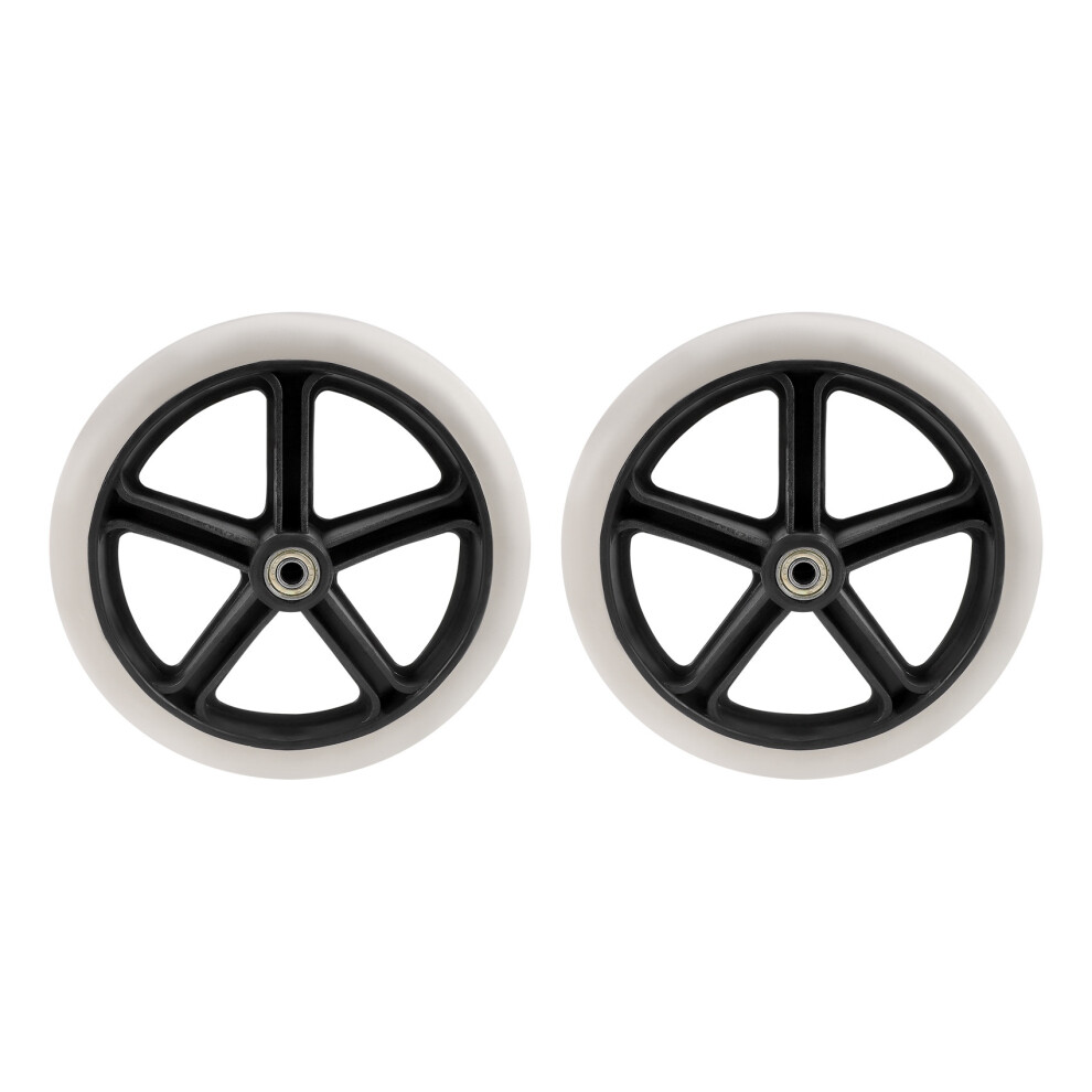 Kopinma 2Pcs 200Mm (8 Inch) Rubber Small Non Marking Wheelchair Wheel Accessories Pp Chair Caster Wheels Roller