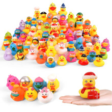 Umbresen Patinhos de Borracha em Lote, Assortimento de Patos Jeep para Diversão em Piscina, Brinquedos de Banho para Festas (10)