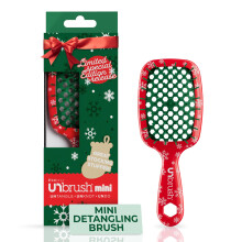 UNbrush Mini Holiday Hair Brush for Pain-Free Brushing On All Wet/Dry Hair Types - Mini UNbrush Detangling Brush with Durable Anti-Static Bristle