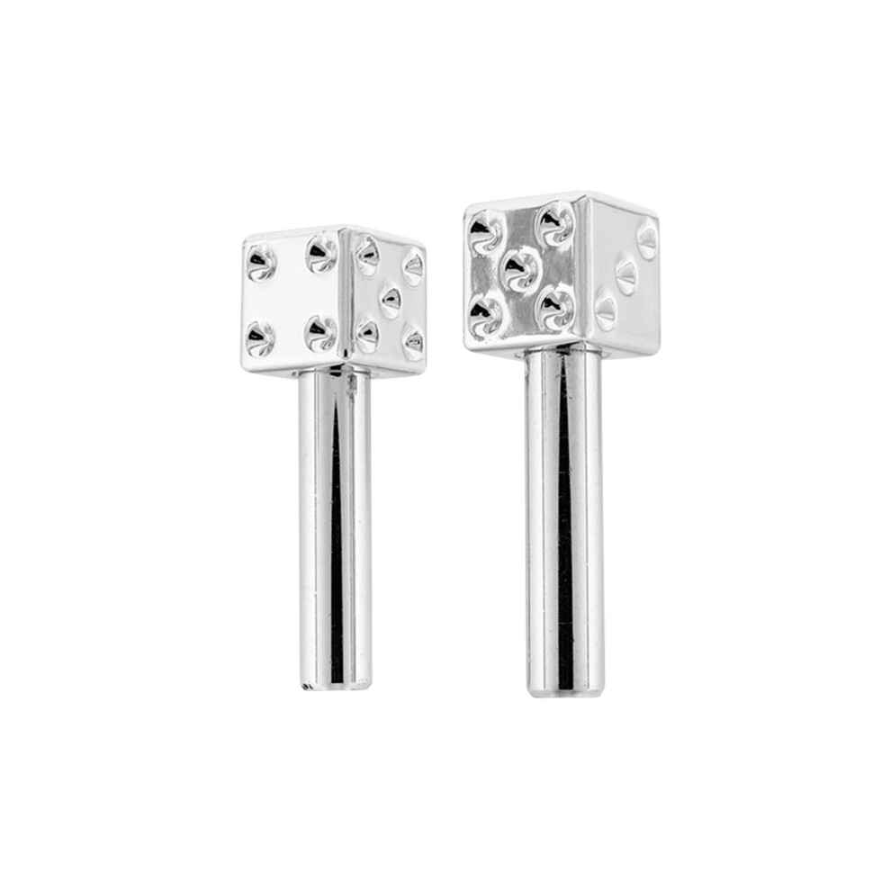 United Pacific 70049 High Impact Plastic Construction Dice Door Lock Knobs For Classic & Vintage Cars/Trucks 10-32 Thread - Chrome (Pack Of 2) 710270700493