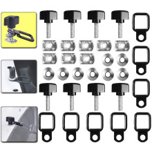 Universal Hard Top Quick Removal Fastener Tommelskruem?trik + Tie-Down D-ringe Kompatibel til 1995-2018 Wrangler YJ TJ JK JKU Sports Sahara Freed
