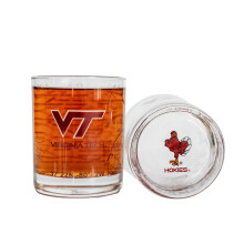 Greenline Goods - Szklanki do whisky Virginia Tech University Hokies College (zestaw 2 sztuk) 10 uncji - Kolorowe logo + mapa kampusu