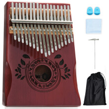 Unokki Kalimba 17 Key Thumb Piano | Premium lttvikt och hllbar mahogny mbira - krsbrsfinish | Minska stress och frmja vlbefinnande | Tuning