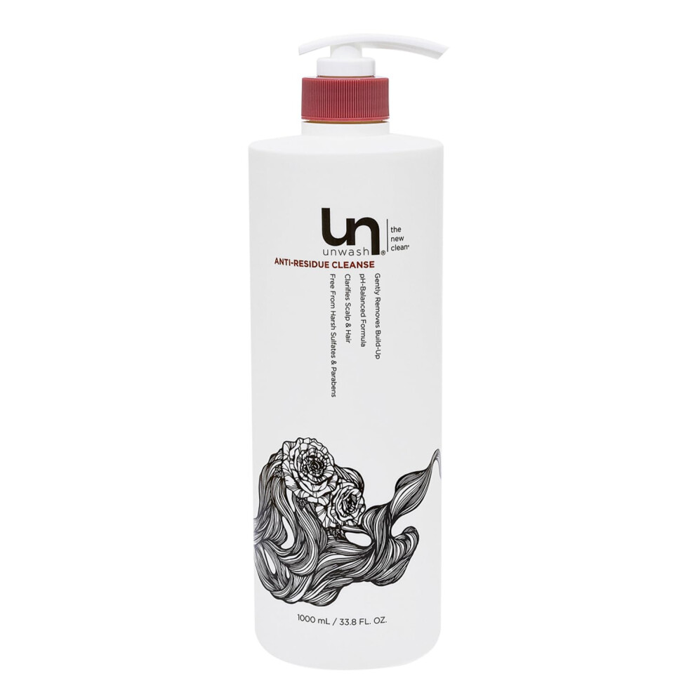 Unwash Anti-Residue Cleanse - Gentle Ph-Balanced Clarifying Shampoo For Build-Up Dirt And Oil Safe For All Hair Types 33.8 Fl Oz