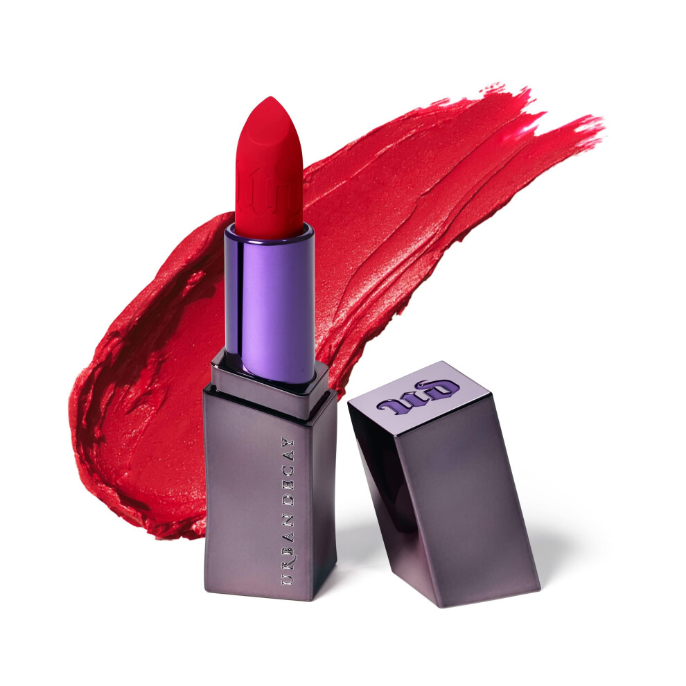 URBAN DECAY Vice Hydrating Lipstick (714 - Bright Blue Red - Matte Finish)  Creamy Formula  Moisturizing Lip Color with Aloe Vera & Avocado Oil  Vegan