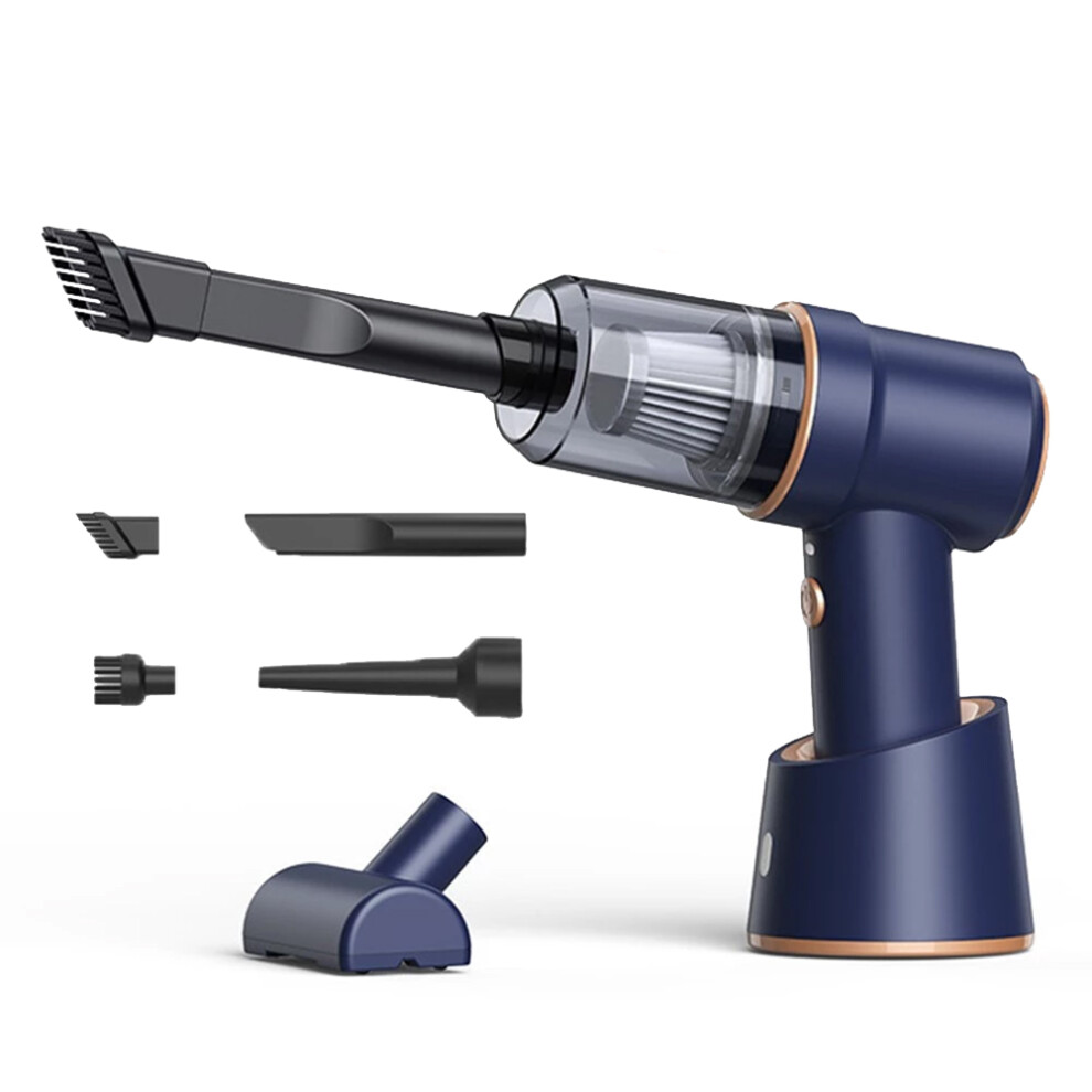 Aspiradora De Mano 2 En 1 Para Coche Y Hogar, 80000 Pa, Carga InaláMbrica, Compacta Y Compacta.-image