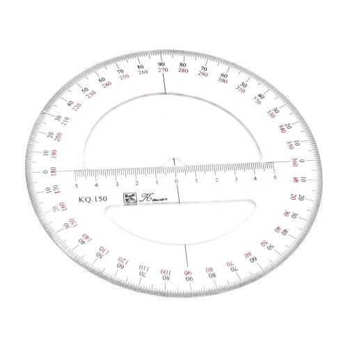 Utoolmart 360 Angle Measurement Tool 15cm / 5.9-inch Angle Measurement Tool Drafting Tools Circle Angle Measurement Tool Math Geometry 1 Pcs