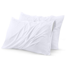 Utopia Bedding Waterproof Pillow Protector Zippered (2 Pack) Queen - Bed Bug Proof Pillow Encasement 20 x 28 Inches