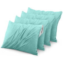 Utopia Bedding Waterproof Pillow Protector Zippered (4 Pack) King Spa Blue - Bed Bug Proof Pillow Encasement 20 x 38 Inches